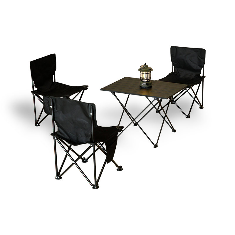 Conjuntos de cadeiras e mesas de acampamento ao ar livre dobráveis leves e portáteis