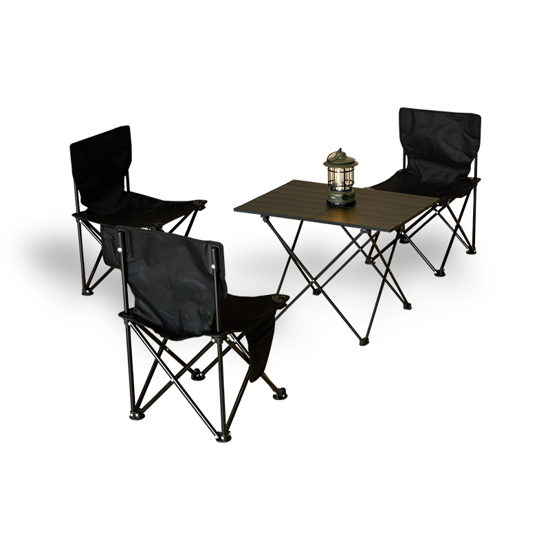 Conjuntos de cadeiras e mesas de acampamento ao ar livre dobráveis leves e portáteis